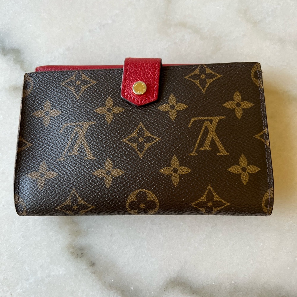 Louis Vuitton Red Monogram Canvas Pallas Compact Wallet